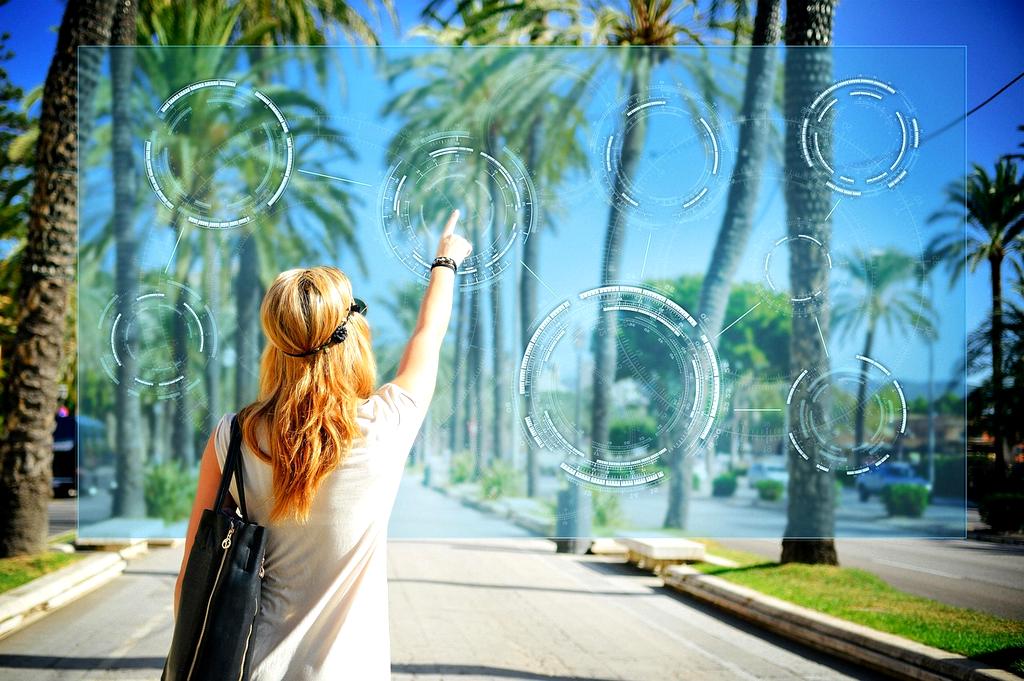 Augmented reality workshop with floating digital tools