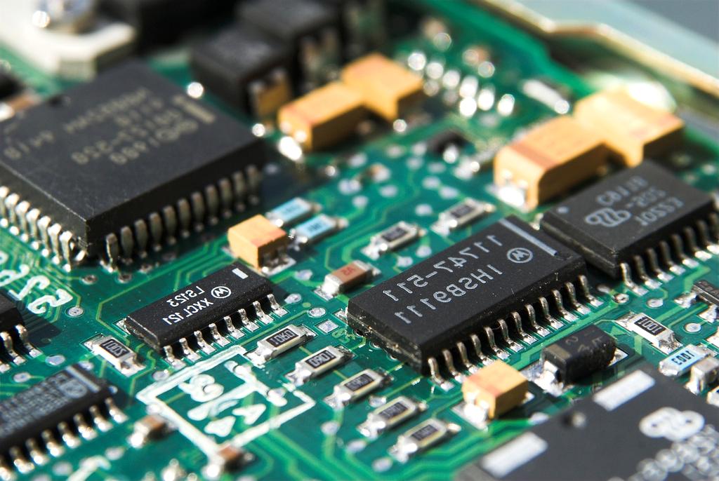 Open source hardware components on a workshop table