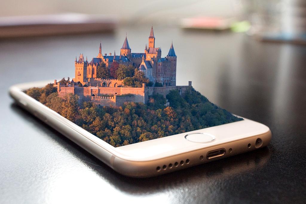 Virtual chemistry lab with floating molecular structures