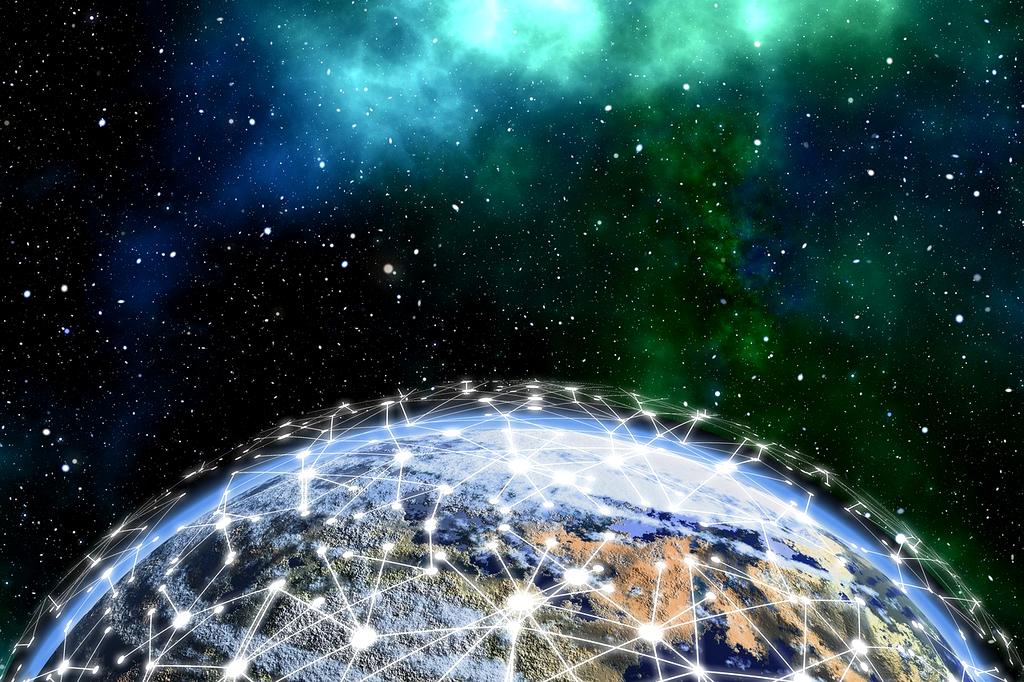 Abstract digital globe representing global technology growth